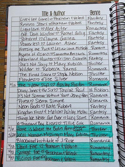 Rainbow TBR Journal